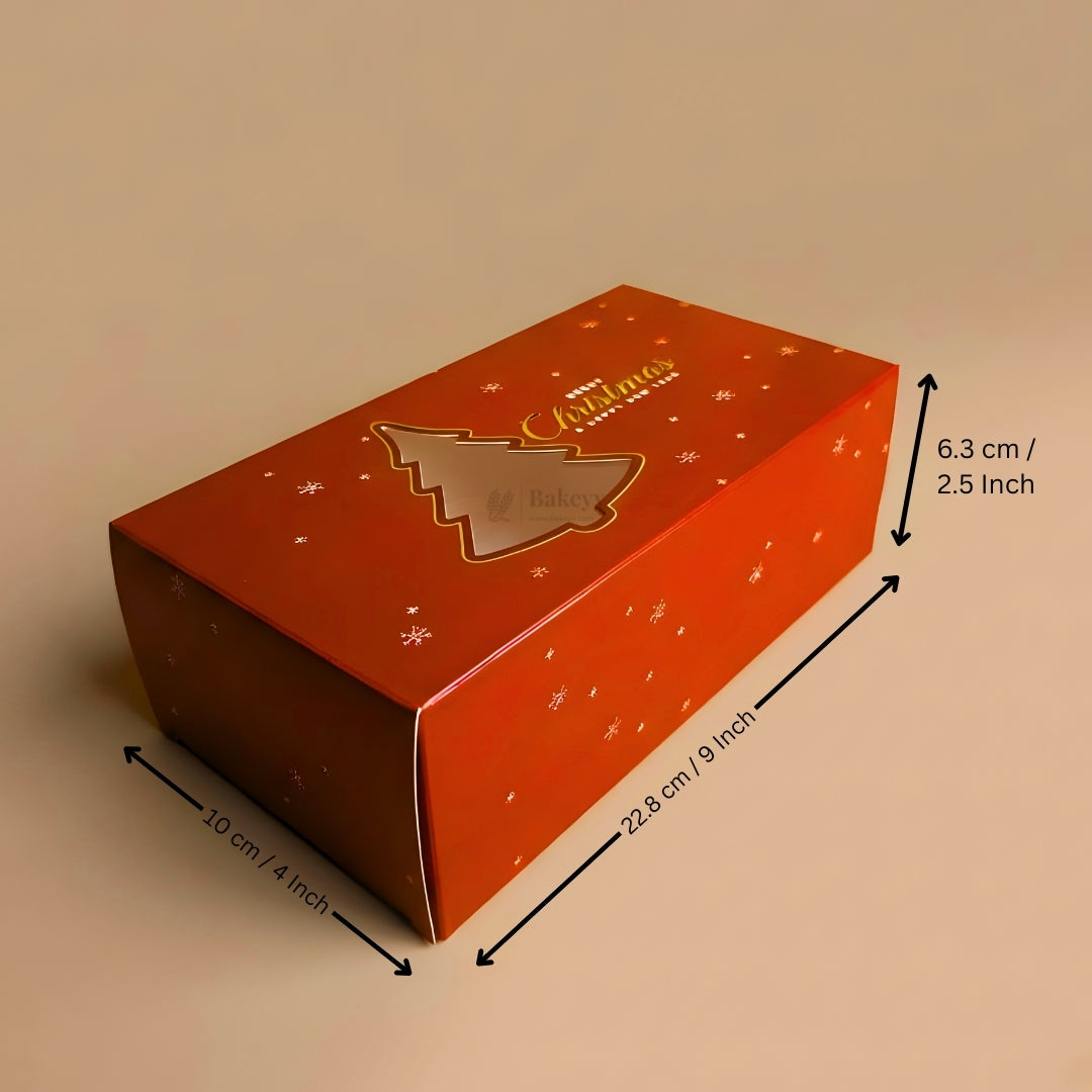 Christmas Bar Plum Cake Box | Festive Bar Plum Cake Packaging | Pack of 25