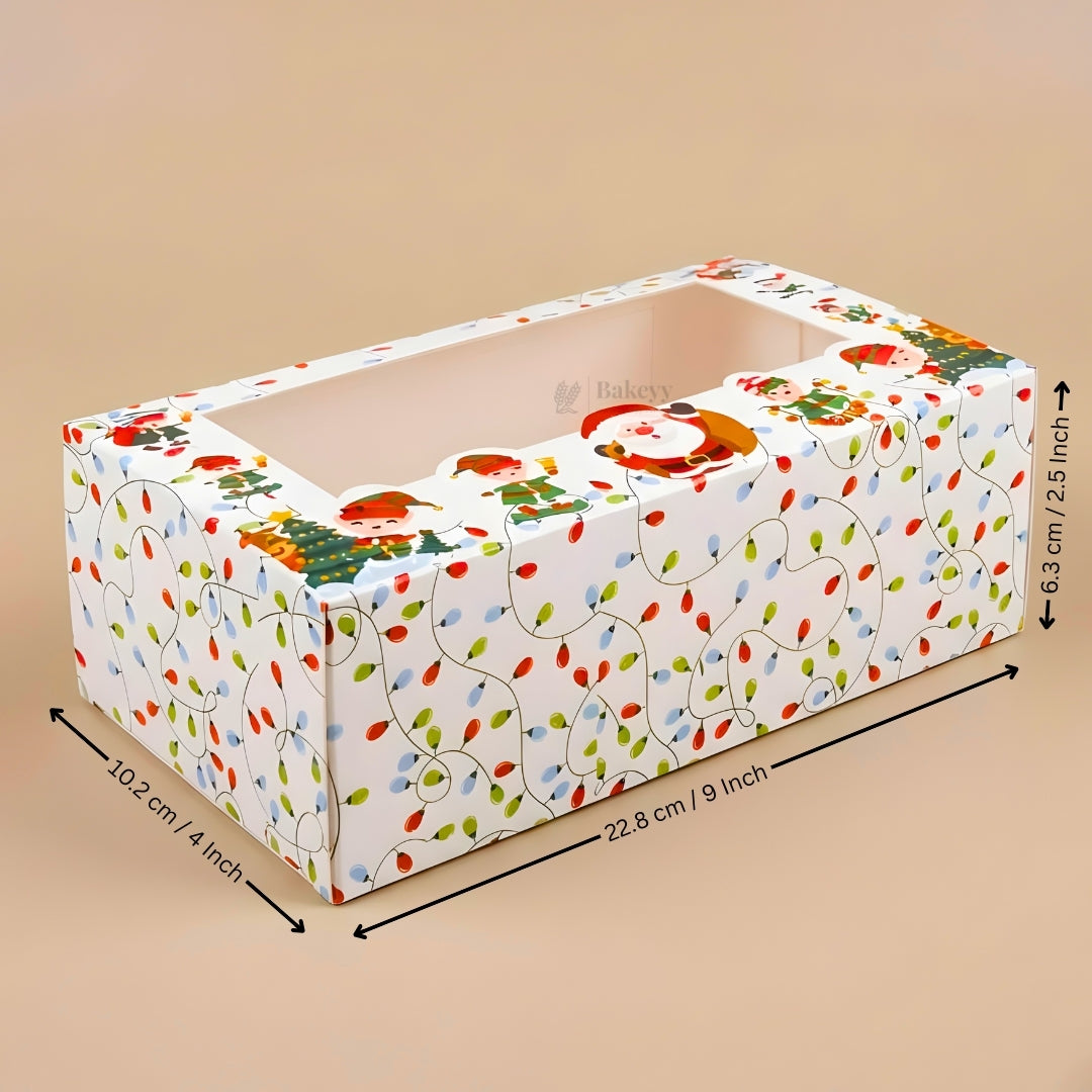 Christmas Bar Plum Cake Box | Festive Bar Plum Cake Packaging | Pack of 25