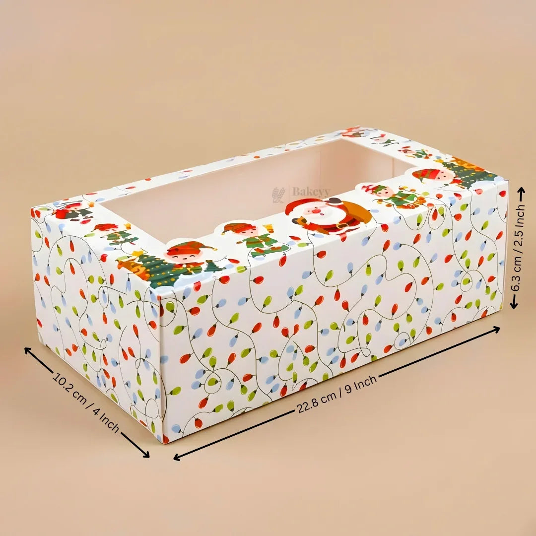 Christmas Bar Plum Cake Box | Festive Bar Plum Cake Packaging | Pack of 25