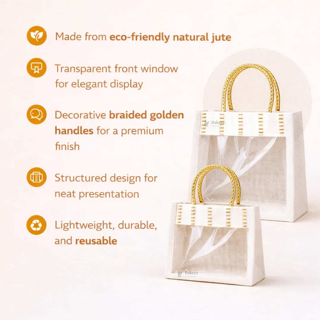 Beige_Cream_Jute_Gift_Bag_with_Floral_Accent_Transparent_Window_12 - Bakeyy.com