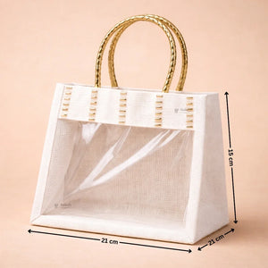 Beige_Cream_Jute_Gift_Bag_with_Floral_Accent_Transparent_Window_14 - Bakeyy.com