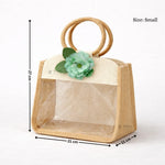 Beige_Cream_Jute_Gift_Bag_with_Floral_Accent_Transparent_Window_9 - Bakeyy.com