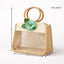 Beige & Cream Jute Gift Bag with Floral Accent & Transparent Window | 2 Sizes Available | Eco-Friendly Hamper Bag | Pack of 1