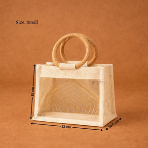 Beige_Cream_Jute_Gift_Bag_with_Transparent_Window_Round_Handles_4 - Bakeyy.com