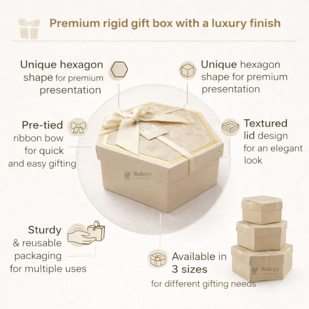 Beige_Hexagon_Gift_Box_with_Ribbon4 - Bakeyy.com