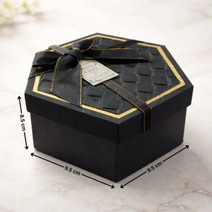 Black_Hexagon_Gift_Box_with_Ribbon5 - Bakeyy.com