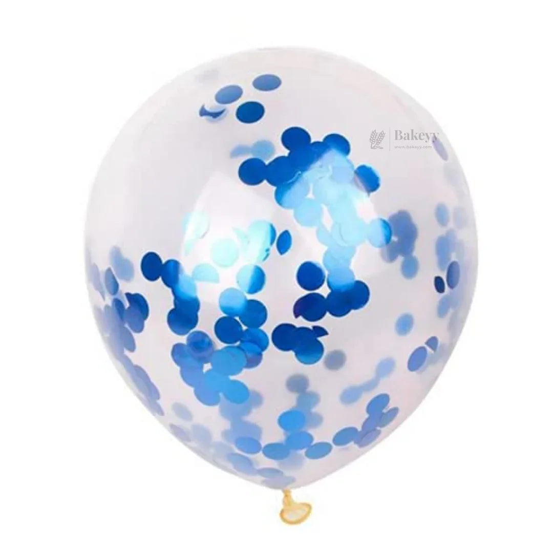 Blue Balloon Set – Latex & Confetti Combo Party Decoration Combo 10 pc Set 1 Piece
