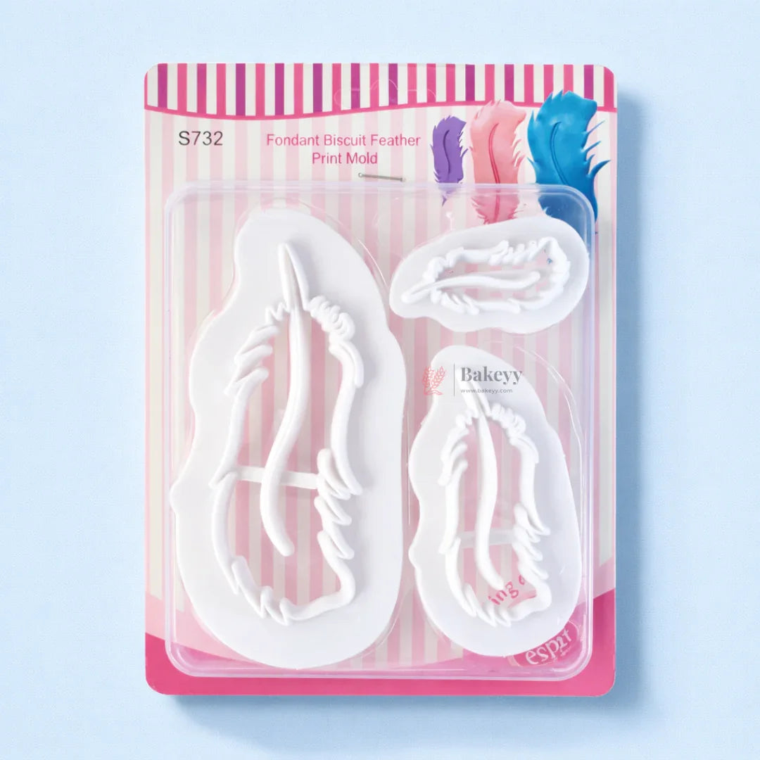 Boho Curved Feather Embossing Mold Set