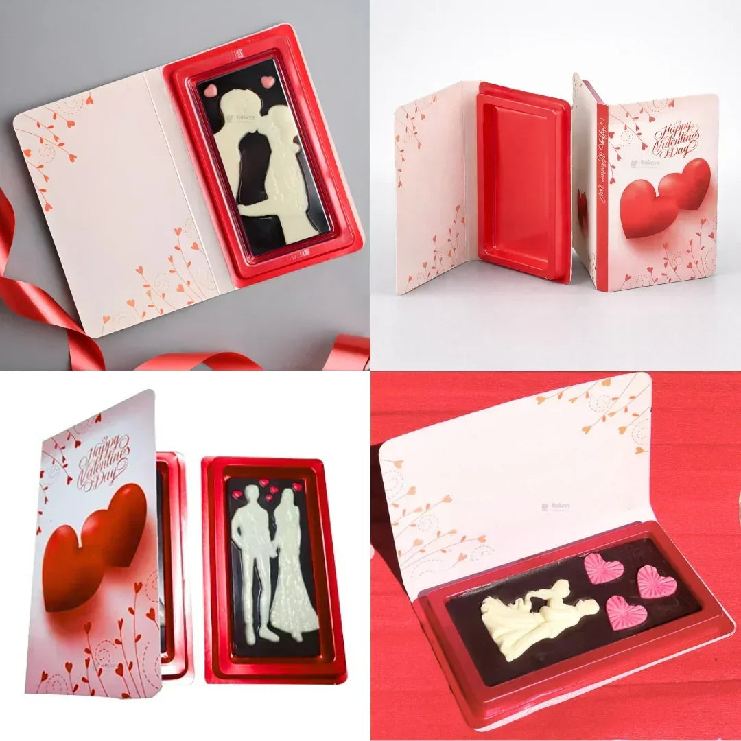 Valentine Theme Gift Box with Inner Tray | Book-Style Chocolate & Dessert Packaging Box | Decorative Foldable Gift Box | Pack of 10 - Bakeyy.com - India - Valentine Theme Gift Box with Inner Tray | Book-Style Chocolate & Dessert Packaging Box | Decorative Foldable Gift Box | Pack of 10 - Default Title 300.00