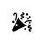 Black abstract design on a white background