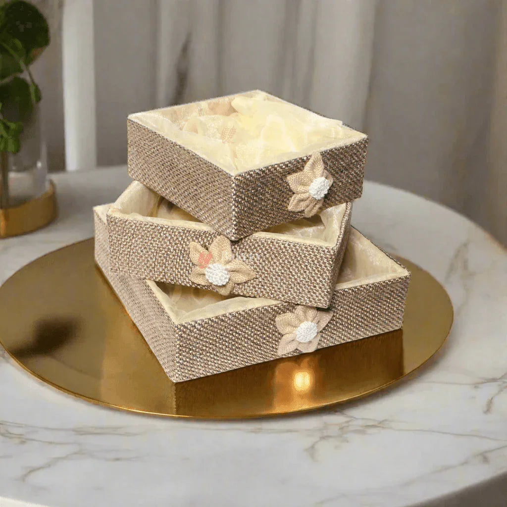 Brown Net Hamper Basket | Perfect for Gifting - Bakeyy.com - India - Brown Net Hamper Basket | Perfect for Gifting - Extra Small - 6 Inch