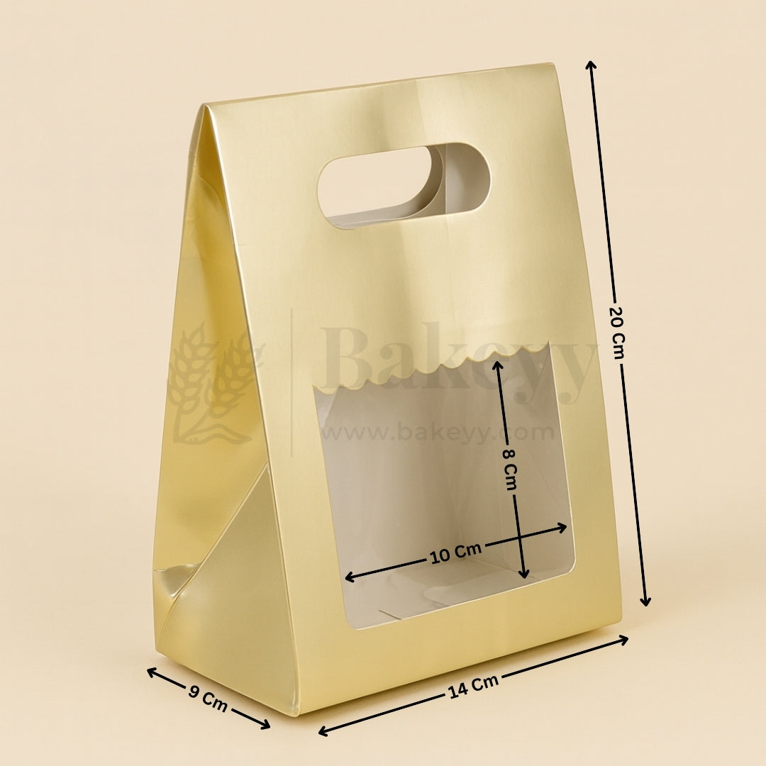 Gold Paper D-Cut Bags| Pack of 10