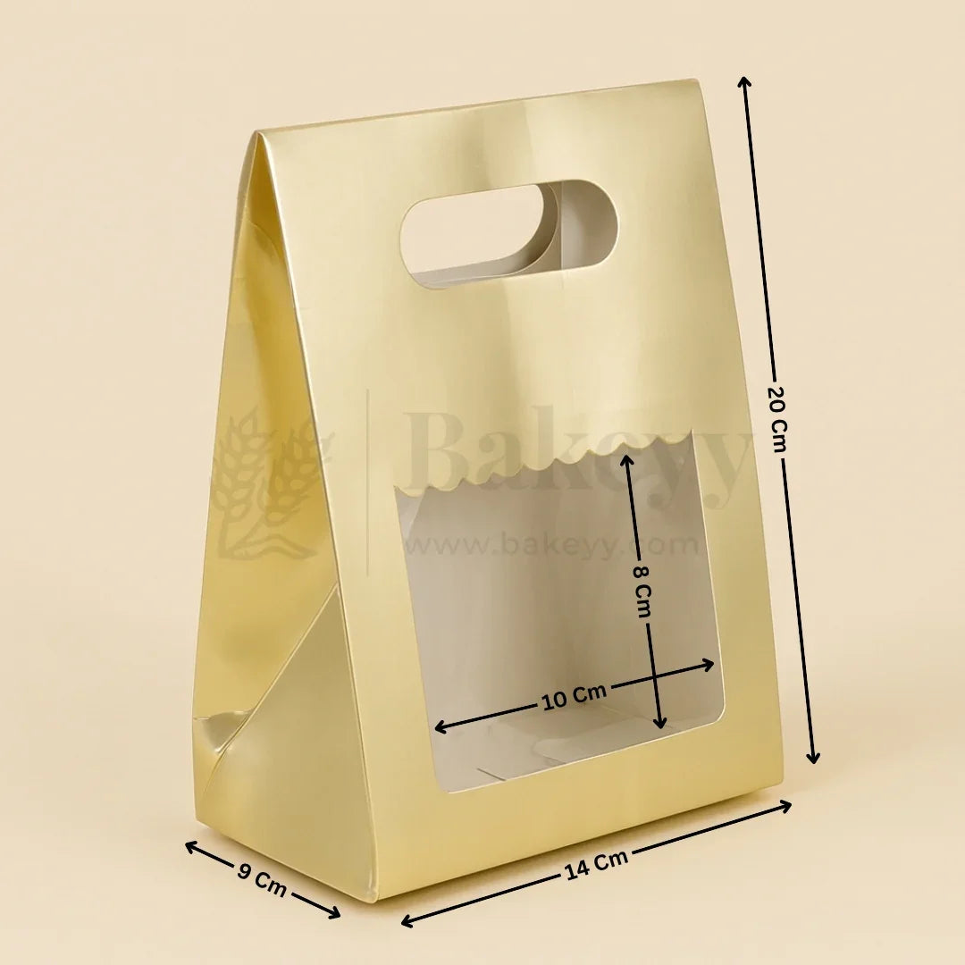 Gold Paper D-Cut Bags| Pack of 10 - Bakeyy.com - India - Gold Paper D-Cut Bags| Pack of 10 - Default Title