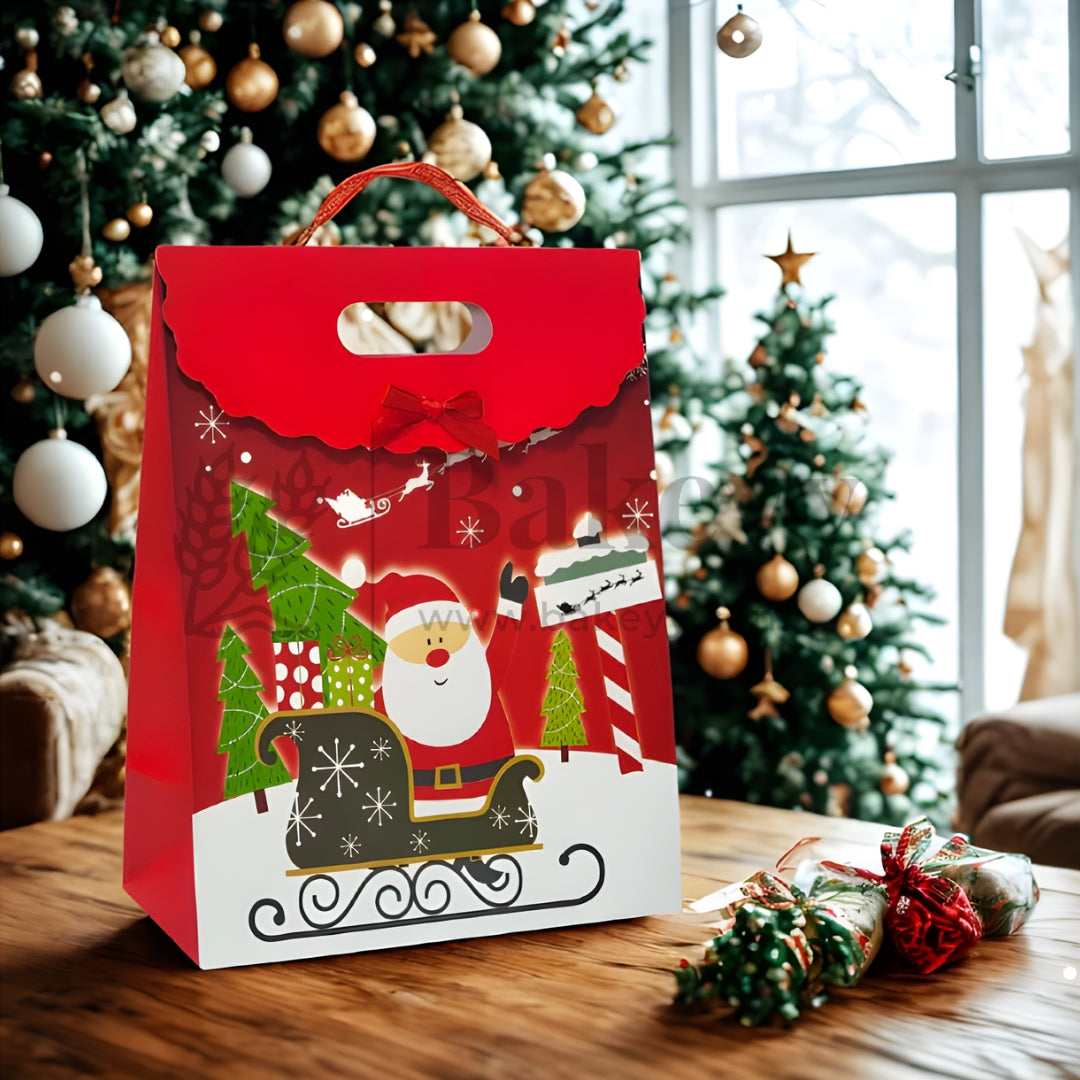 Christmas Paper D-Cut Bags | Pack of 10
