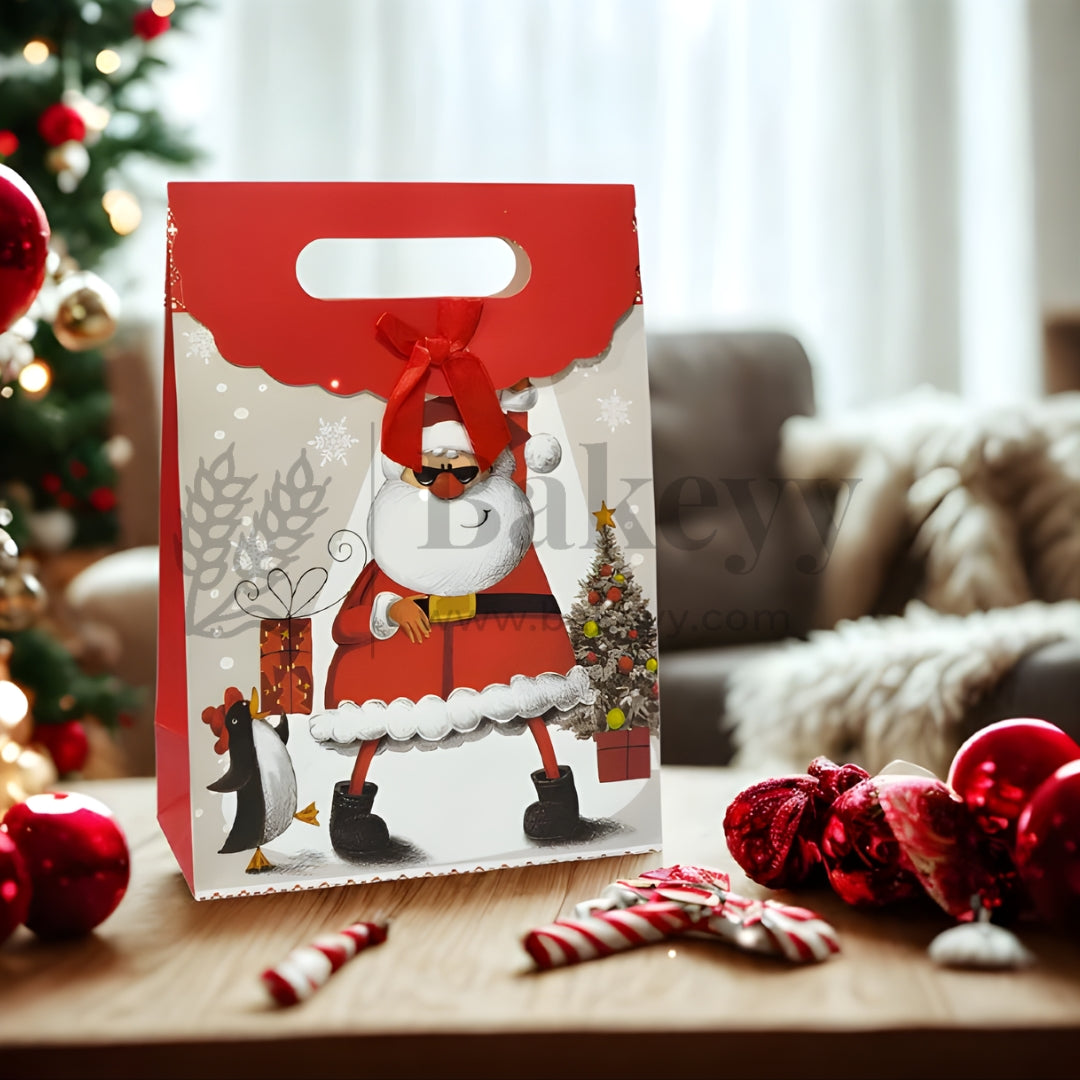 Christmas Paper D-Cut Bags | Pack of 10