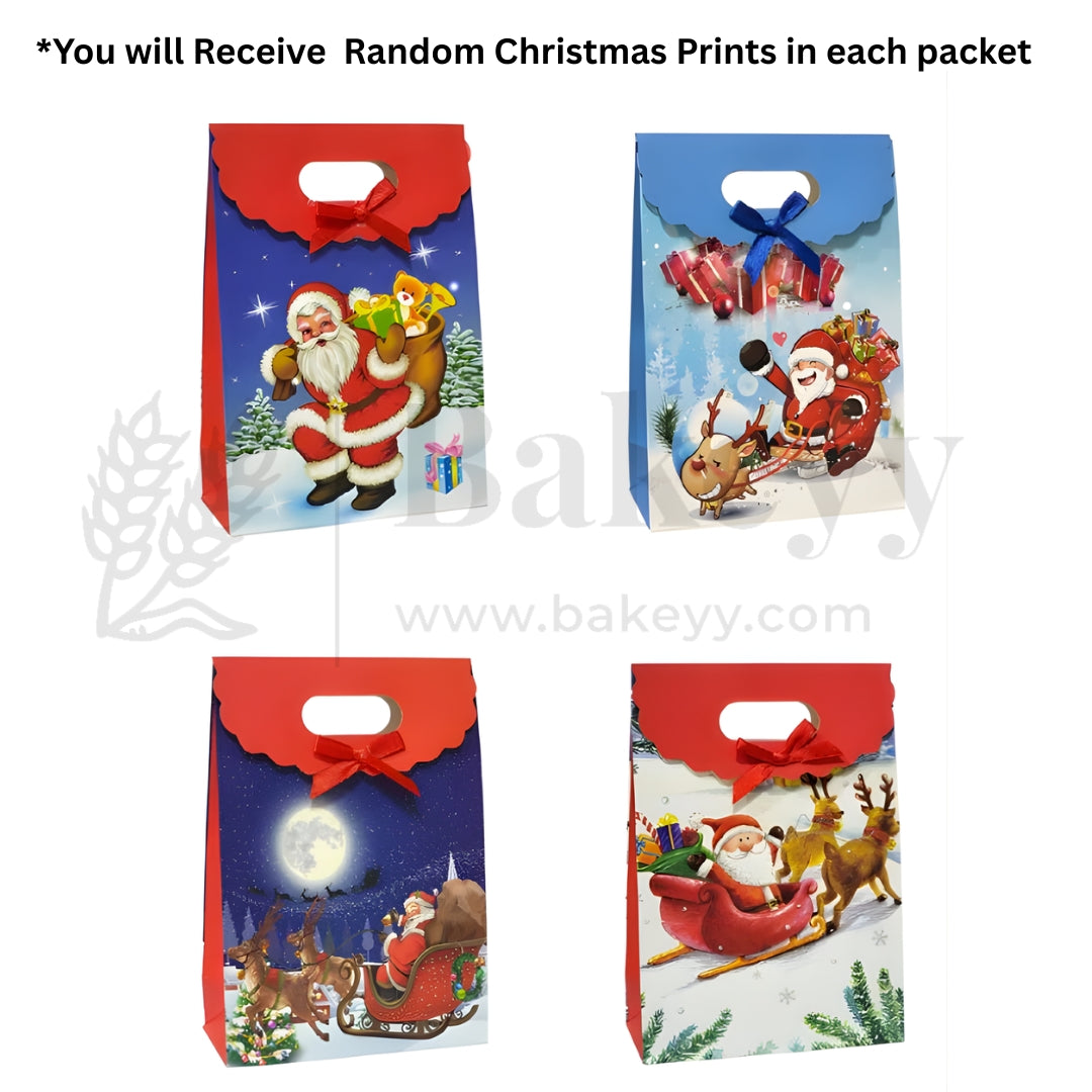 Christmas Paper D-Cut Bags | Pack of 10