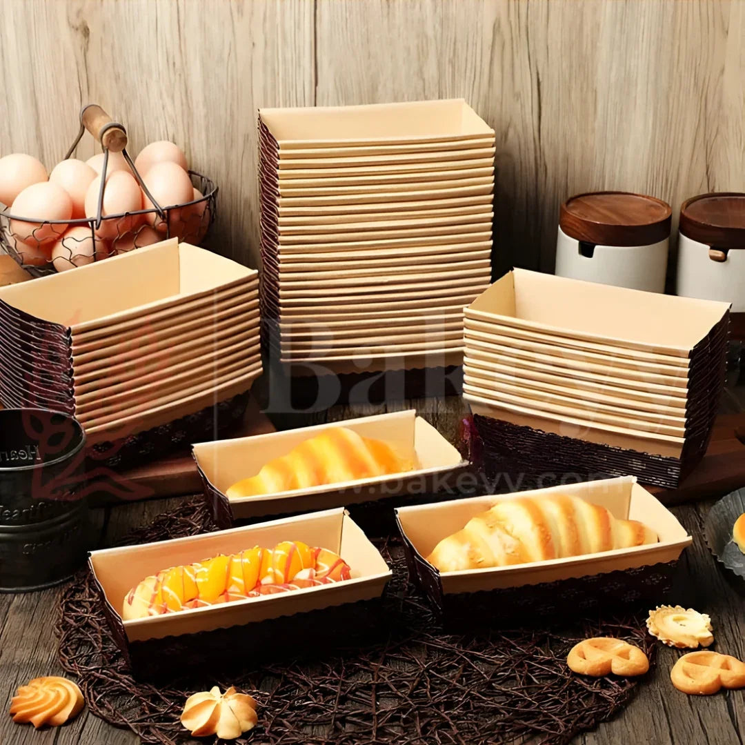 Eco-Friendly Rectangle Bake & Serve Tray – Paper-Based | Festive Design | Pack of 50 - Bakeyy.com - India - Eco-Friendly Rectangle Bake & Serve Tray – Paper-Based | Festive Design | Pack of 50 - 100 Gram