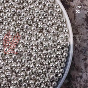 Round Ball Sprinkles - 200 Gram - Bakeyy.com - India - Round Ball Sprinkles - 200 Gram - 02 / Silver