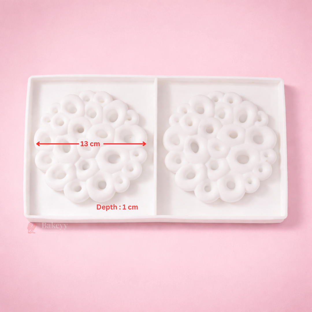 Silicone Bubble Patter Silicone Mould | Chocoalte and Dessert Mould | 2 Cavities | 1 Piece