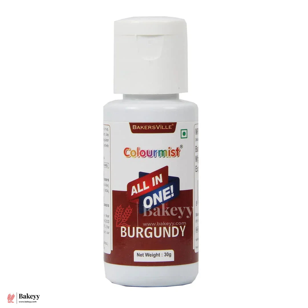 Colourmist Burgundy | All-in-One Edible Food Colour - 30ml yy ji