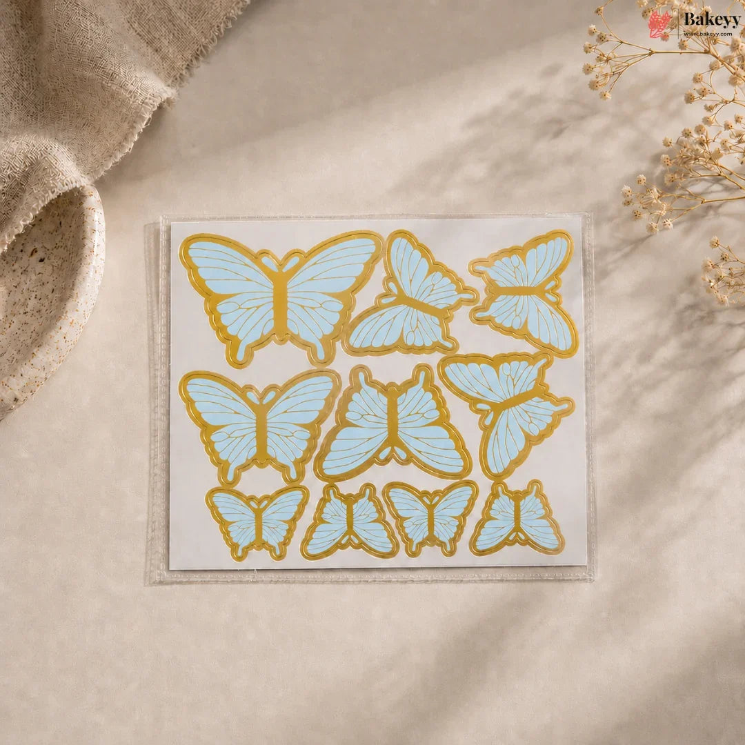 Butterfly-shaped cutouts on a beige background with 'Bakeyyy' branding.
