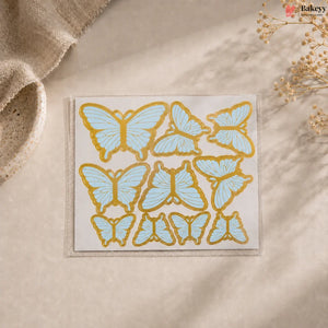 Butterfly-shaped cutouts on a beige background with 'Bakeyyy' branding.