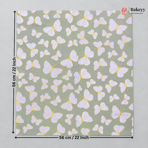 Butterfly Print Korean Bouquet Cover Sheet | Pack of 20