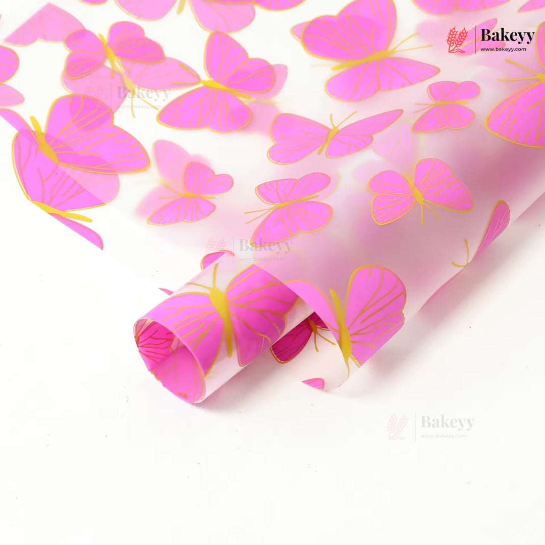 Butterfly Print Korean Bouquet Cover Sheet | Pack of 20