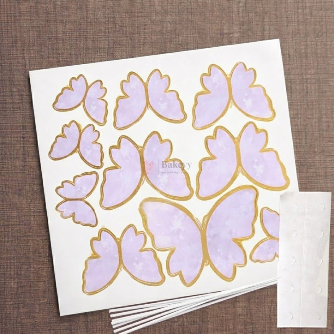 Butterfly Design Cake Topper Set Gold Outline Decorative Toppers | Pack of 1