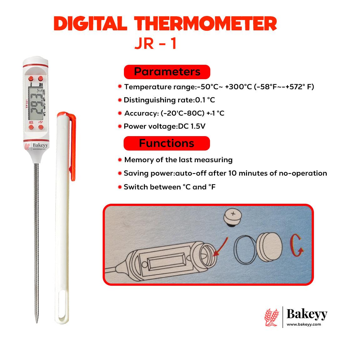 Food Thermometer, Digital Cooking Round Instant Read Meat Kitchen Thermometer | JR-1 | 1 Piece - Bakeyy.com - India - Food Thermometer, Digital Cooking Round Instant Read Meat Kitchen Thermometer | JR-1 | 1 Piece - Default Title