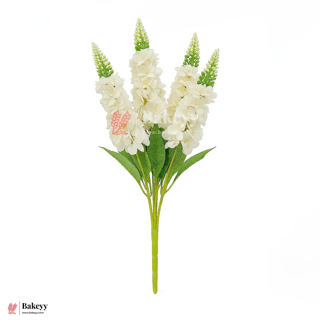 Artificial Delphinium Flower Bunch – 60cm | Decorative Stick for Home & Events | Pack Of 1 - Bakeyy.com - India - Artificial Delphinium Flower Bunch – 60cm | Decorative Stick for Home & Events | Pack Of 1 - White 342.00