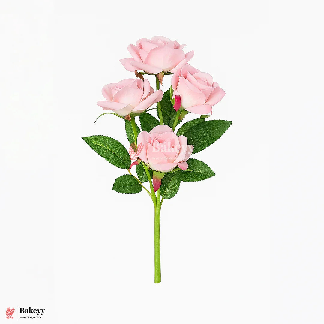 Artificial Pink Shade Rose Bouquet – 33cm | Decorative Faux Flower Bunch for Home & Gifting - Bakeyy.com - India - Artificial Pink Shade Rose Bouquet – 33cm | Decorative Faux Flower Bunch for Home & Gifting - Default Title