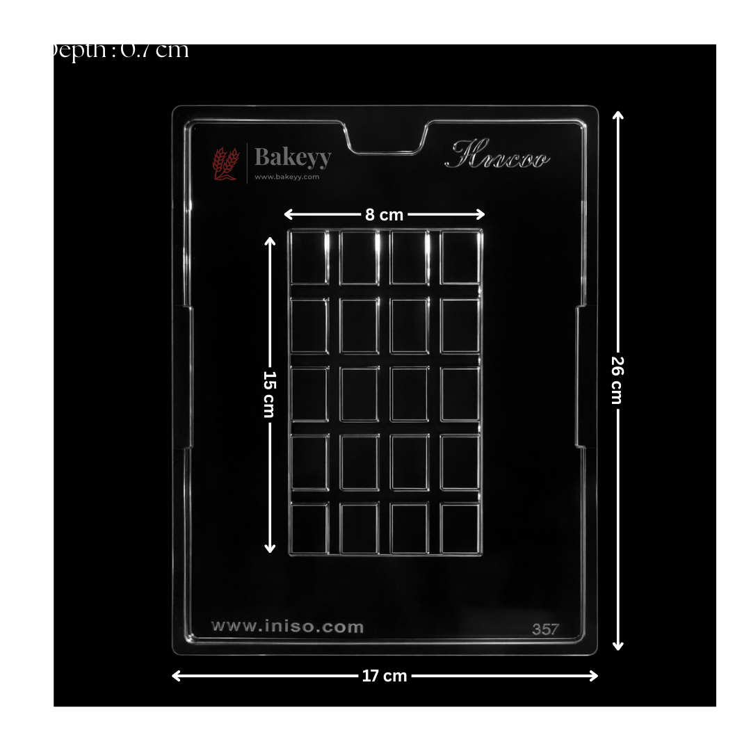 Mould 467 | Segmented Chocolate Bar Mould | Food-Grade Plastic Chocolate Mould | Pack of 1