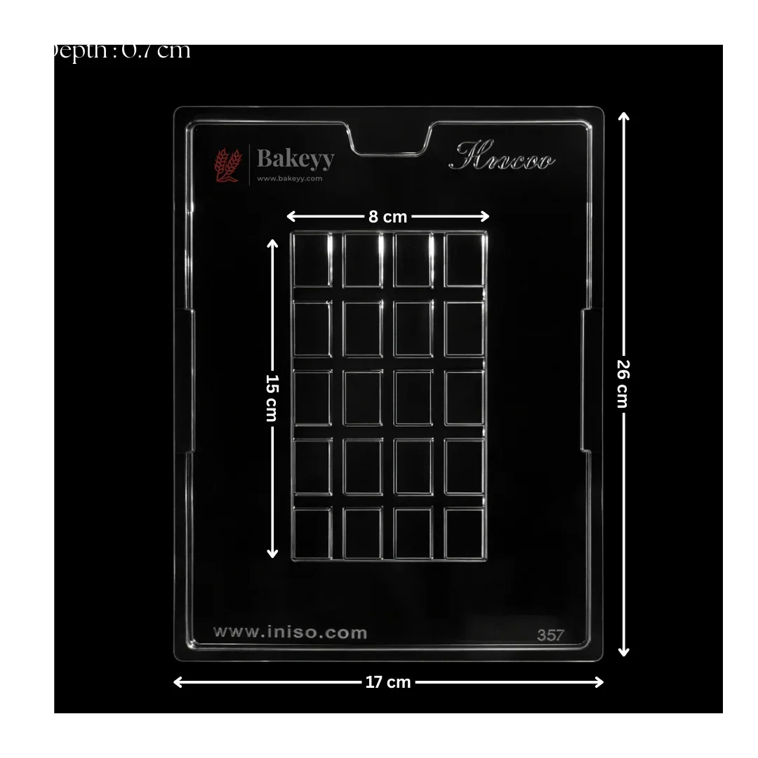 Mould 467 | Segmented Chocolate Bar Mould | 1 Cavity | Pack of 1 - Bakeyy.com - India - Mould 467 | Segmented Chocolate Bar Mould | 1 Cavity | Pack of 1 - Default Title 70.00