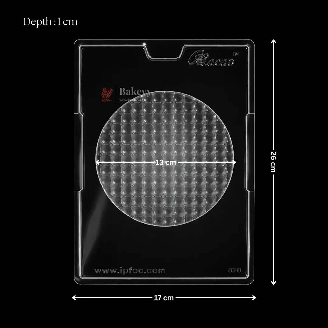 Mould 626 | Round Bubble Texture Chocolate Slab Mould | Pack of 1