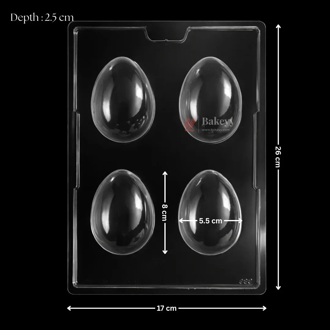 Mould 686 | Egg Shape Chocolate Mould | 4 Cavity | Pack of 1 - Bakeyy.com - India - Mould 686 | Egg Shape Chocolate Mould | 4 Cavity | Pack of 1 - Default Title 70.00