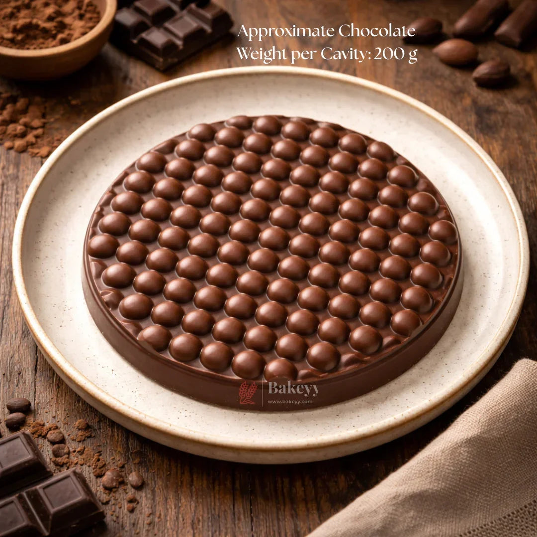 Mould 626 | Round Bubble Texture Chocolate Slab Mould | Pack of 1 - Bakeyy.com - India - Mould 626 | Round Bubble Texture Chocolate Slab Mould | Pack of 1 - Default Title 70.00