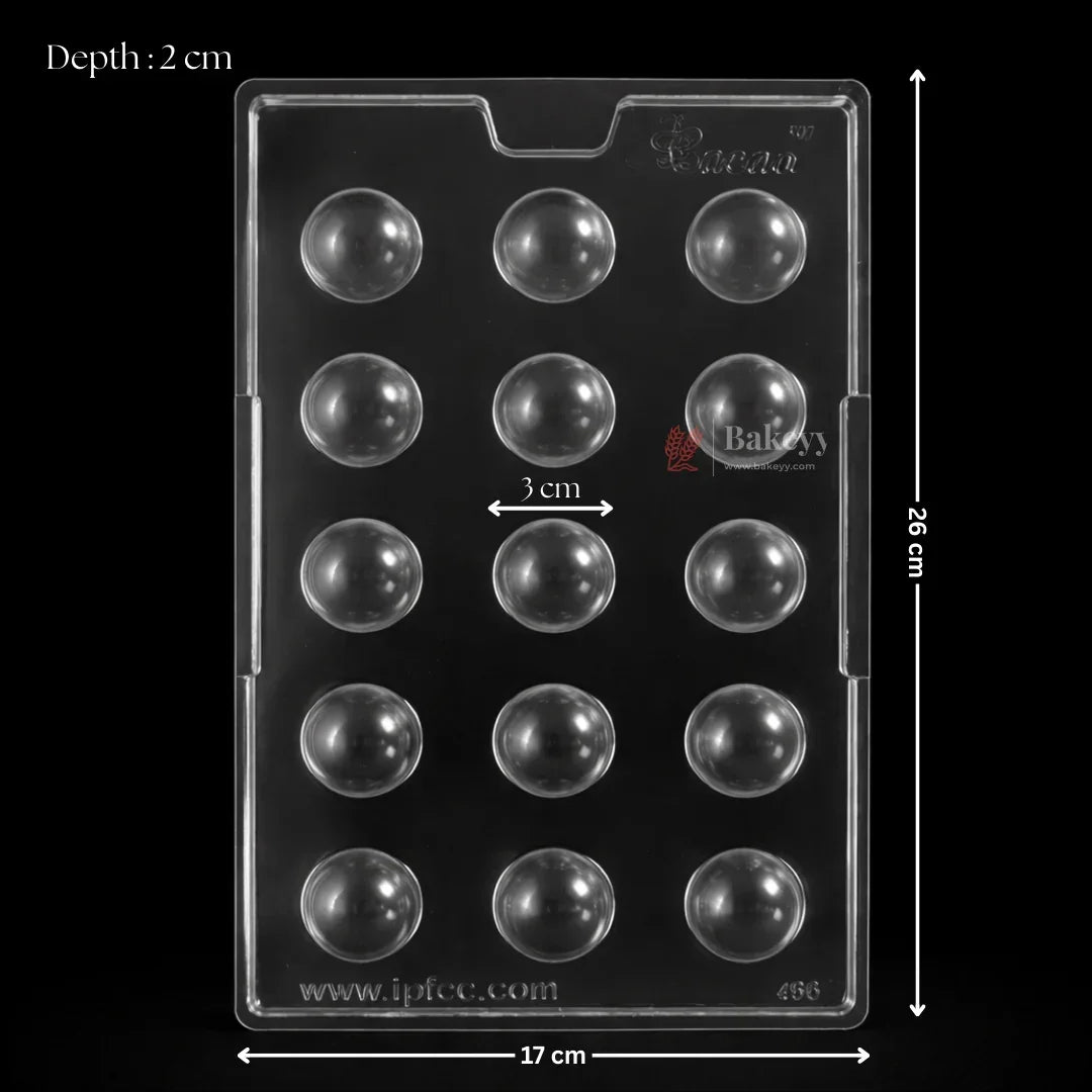 Mould 456 | Mini Dome Chocolate Mould | 15 Cavity | Pack of 1 - Bakeyy.com - India - Mould 456 | Mini Dome Chocolate Mould | 15 Cavity | Pack of 1 - Default Title 70.00