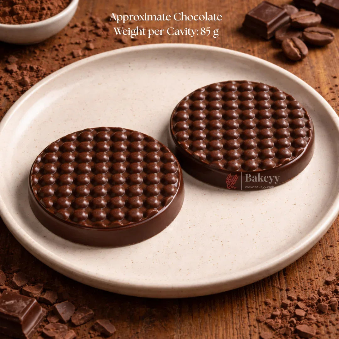 Mould 627 | Bubble Texture Round Chocolate Mould | 2 Cavity | Pack of 1 - Bakeyy.com - India - Mould 627 | Bubble Texture Round Chocolate Mould | 2 Cavity | Pack of 1 - Default Title 70.00