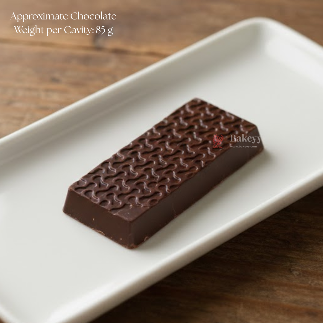 Mould 624 | Interlocking Wave Pattern Chocolate Bar Mould | Baking Accessories | Plastic Chocolate Mould | Party Favor Mould | Pack of 1