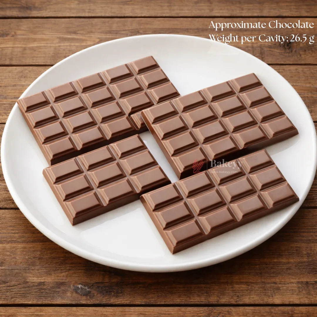 Mould 498 | Mini Chocolate Bar Mould | 4 Cavity | Pack of 1