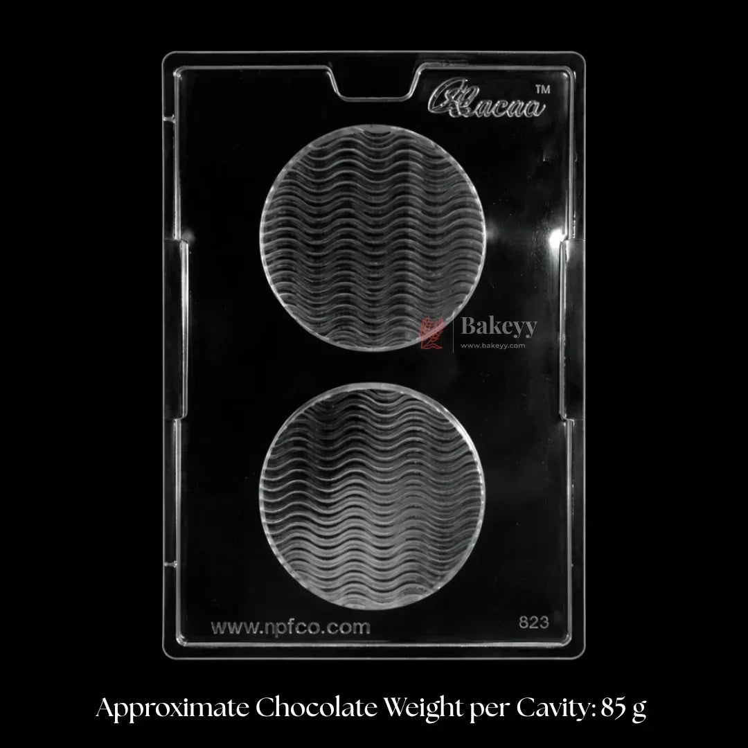 Mould 629 | Round Ripple Wave Texture Chocolate Mould | 2 Cavity | Pack of 1 - Bakeyy.com - India - Mould 629 | Round Ripple Wave Texture Chocolate Mould | 2 Cavity | Pack of 1 - Default Title 70.00