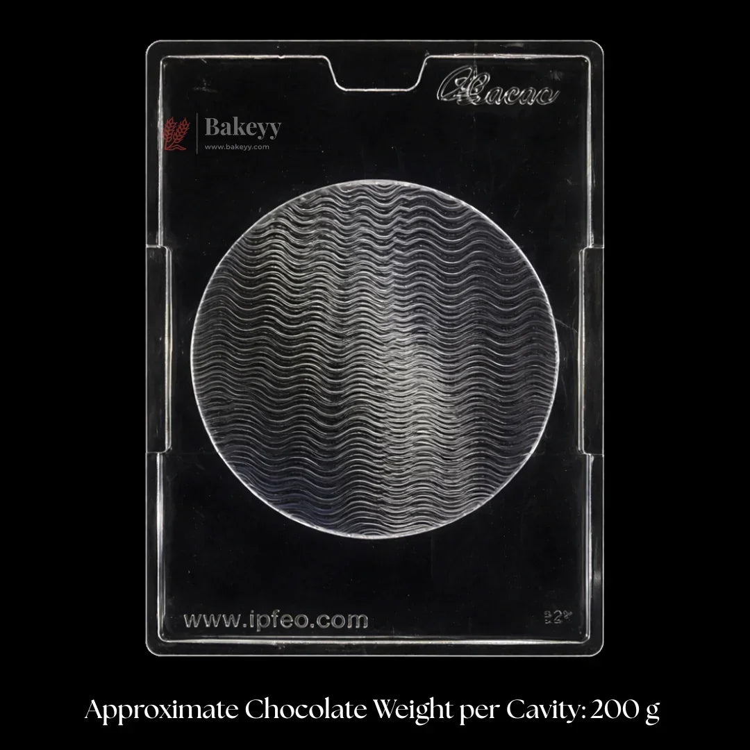 Mould 628 | Round Wave Texture Chocolate Mould | 1 Cavity | Pack of 1 - Bakeyy.com - India - Mould 628 | Round Wave Texture Chocolate Mould | 1 Cavity | Pack of 1 - Default Title 70.00