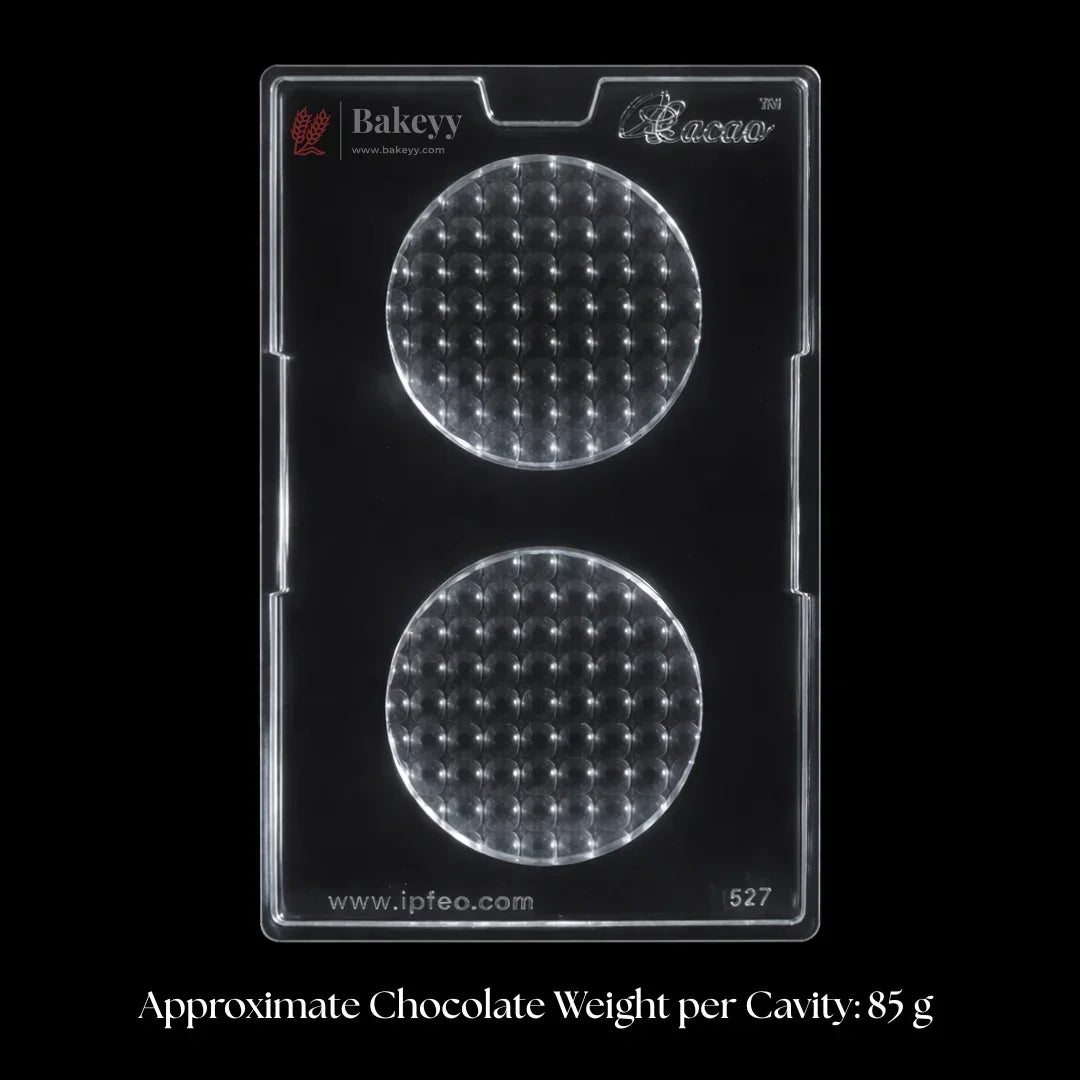 Mould 627 | Bubble Texture Round Chocolate Mould | 2 Cavity | Pack of 1 - Bakeyy.com - India - Mould 627 | Bubble Texture Round Chocolate Mould | 2 Cavity | Pack of 1 - Default Title 70.00