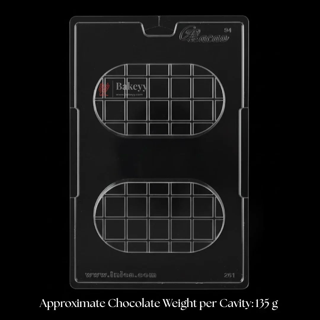 Mould 691 | Oval Chocolate Bar Mould | 2 Cavity Deep Chocolate Mould | Pack of 1 - Bakeyy.com - India - Mould 691 | Oval Chocolate Bar Mould | 2 Cavity Deep Chocolate Mould | Pack of 1 - Default Title 70.00