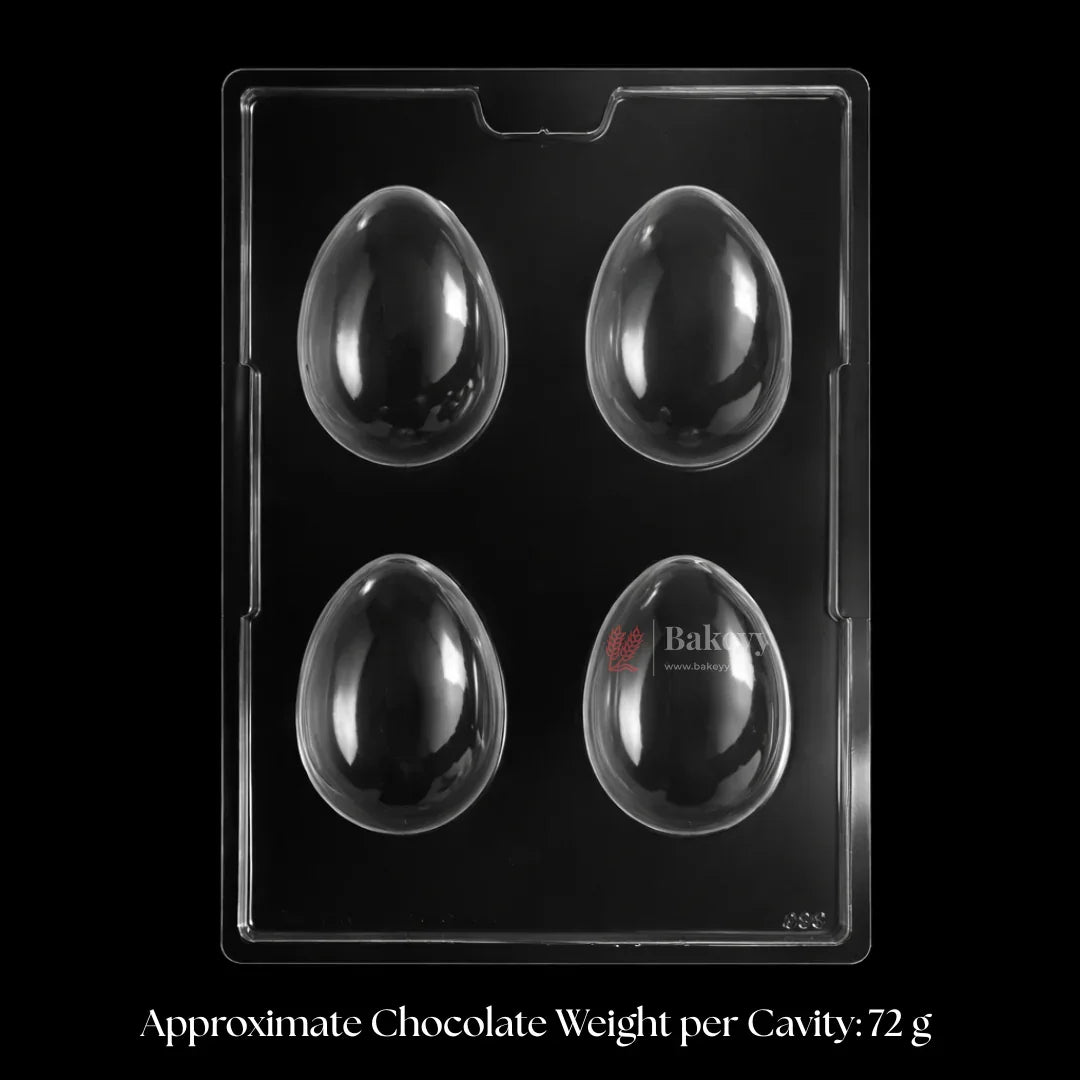 Mould 686 | Egg Shape Chocolate Mould | 4 Cavity | Pack of 1