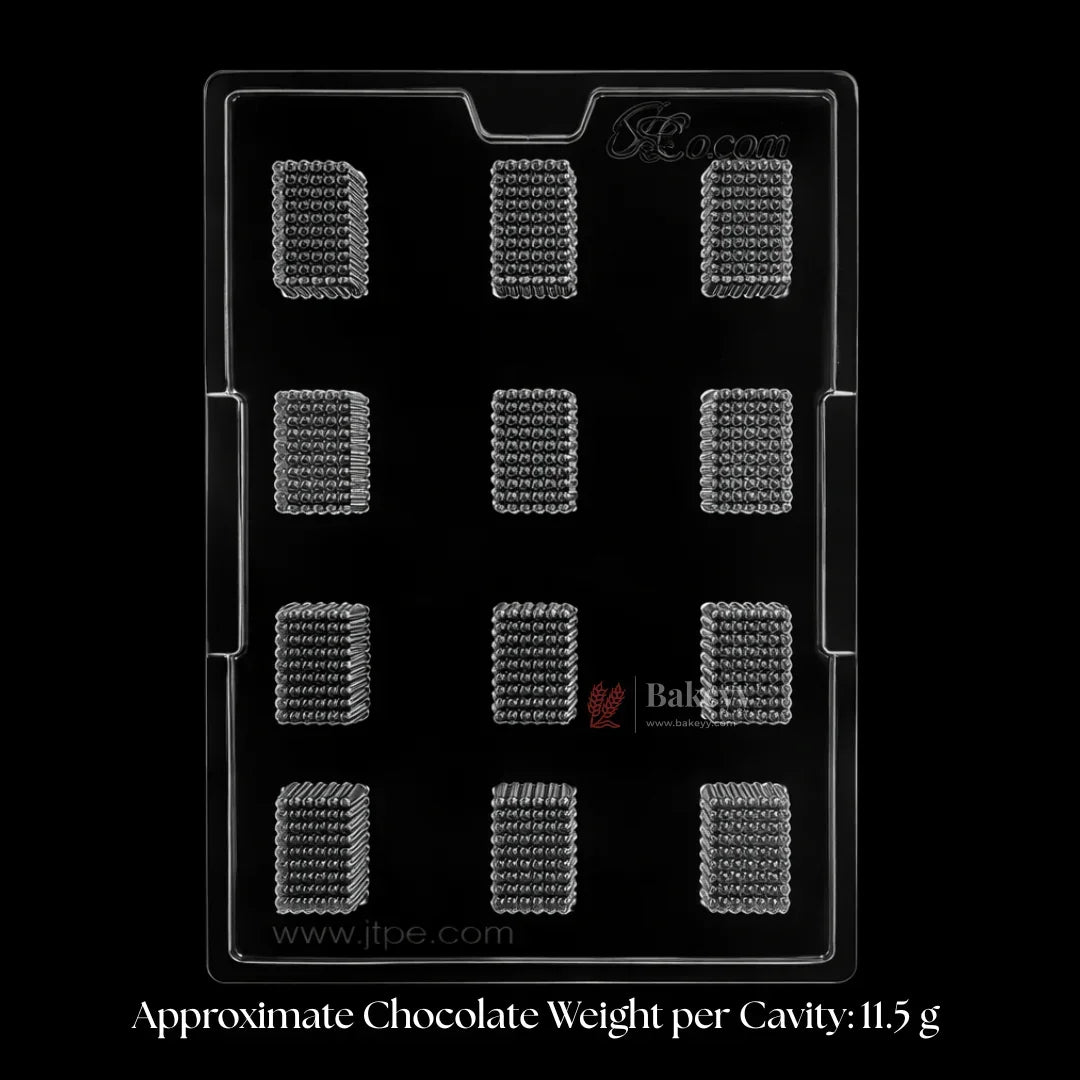 Mould 038 | Mini Brick Texture Chocolate Mould | 12 Cavity | Pack of 1 - Bakeyy.com - India - Mould 038 | Mini Brick Texture Chocolate Mould | 12 Cavity | Pack of 1 - Default Title 70.00