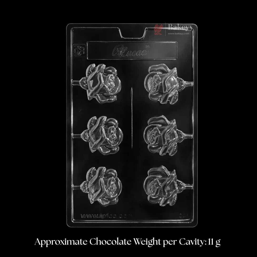 Mould 223 | Rose Flower Chocolate Mould | 6 Cavity | Pack of 1 - Bakeyy.com - India - Mould 223 | Rose Flower Chocolate Mould | 6 Cavity | Pack of 1 - Default Title 70.00