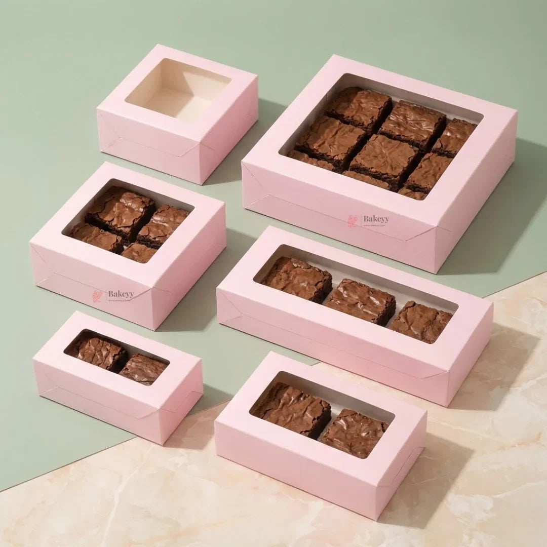 Pink Color Brownie Box