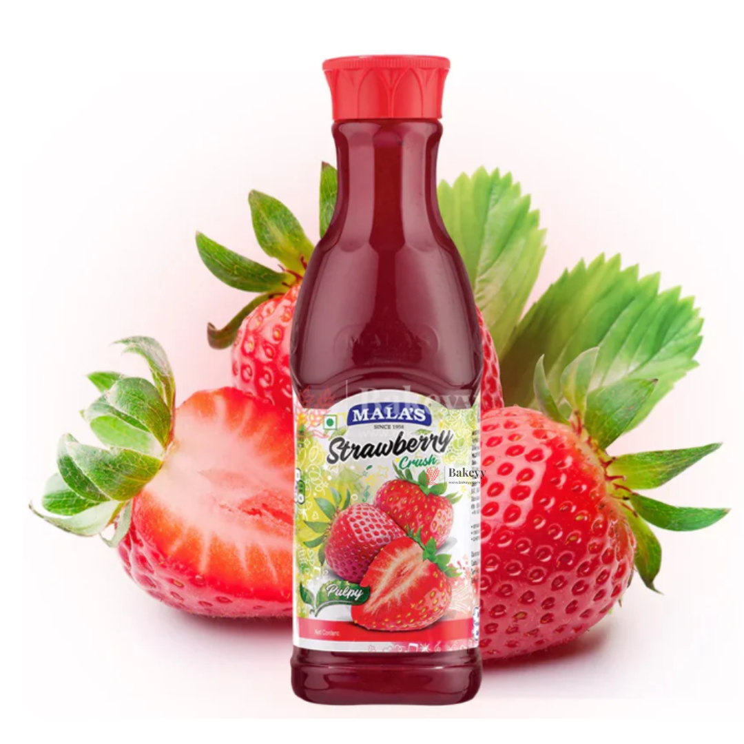 Mala’s Fruit Crush Syrup | Beverage & Dessert Ingredient | 250 & 750 ml | Pack of 1